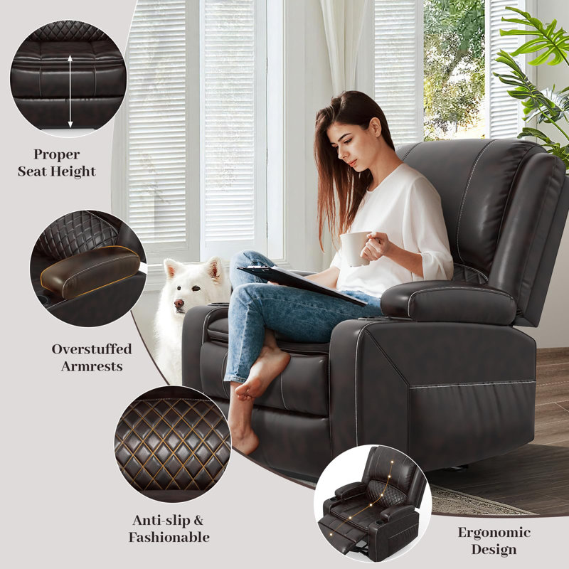 Recliner with hidden compartment discount